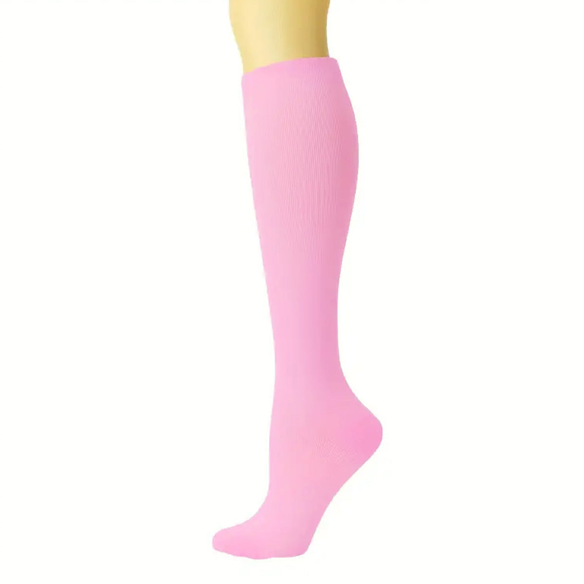 Women's Calf Length Compression Sports Socks - Anti-Slip, Sweat-absorbent, Solid & Polka Dots