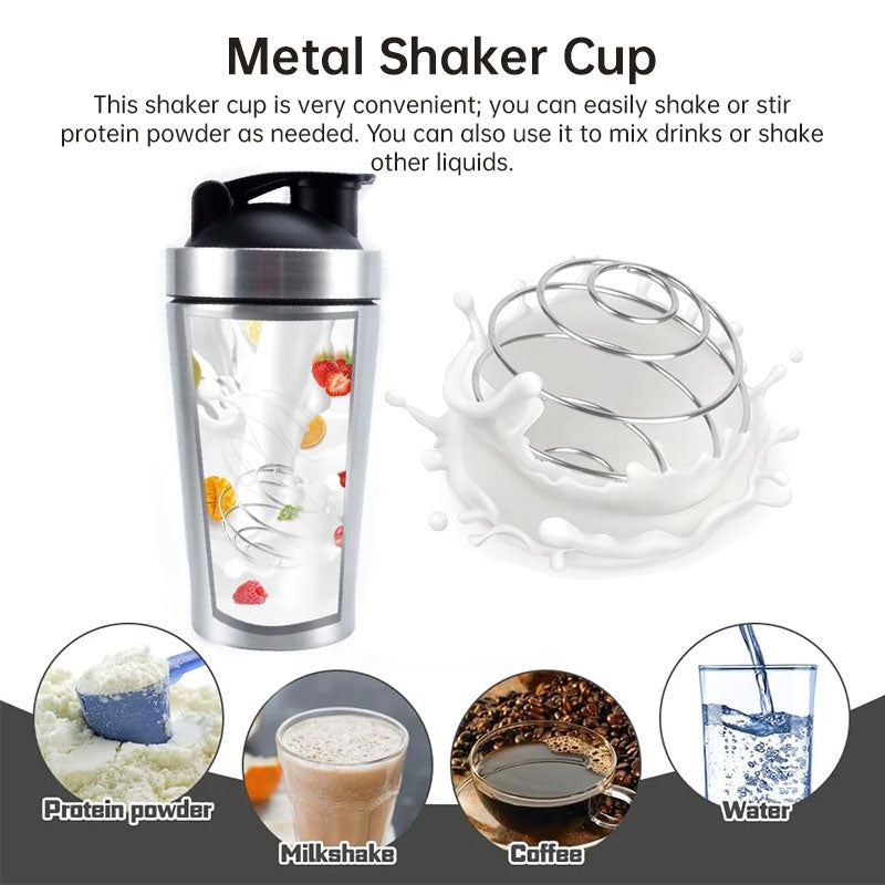 Sleek Durable 304 Stainless Steel Protein Shaker Bottle with Mixing Ball - Leak-Proof for Fitness & Sports ❄️♨️