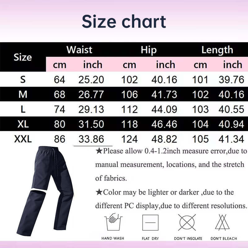 Women's Convertible Recreation Pants - Waterproof Quick-Dry Cargo Trousers with Zip-Off Legs