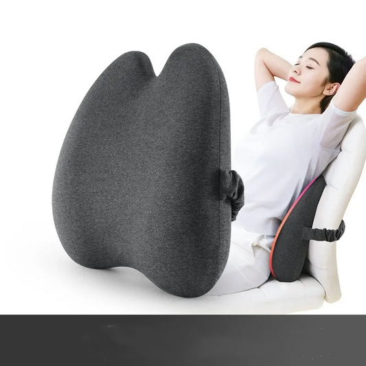 Extra Dense Lumbar Pillow - Patented Ergonomic Multi-Region Firm Back Support for Lower Back Pain