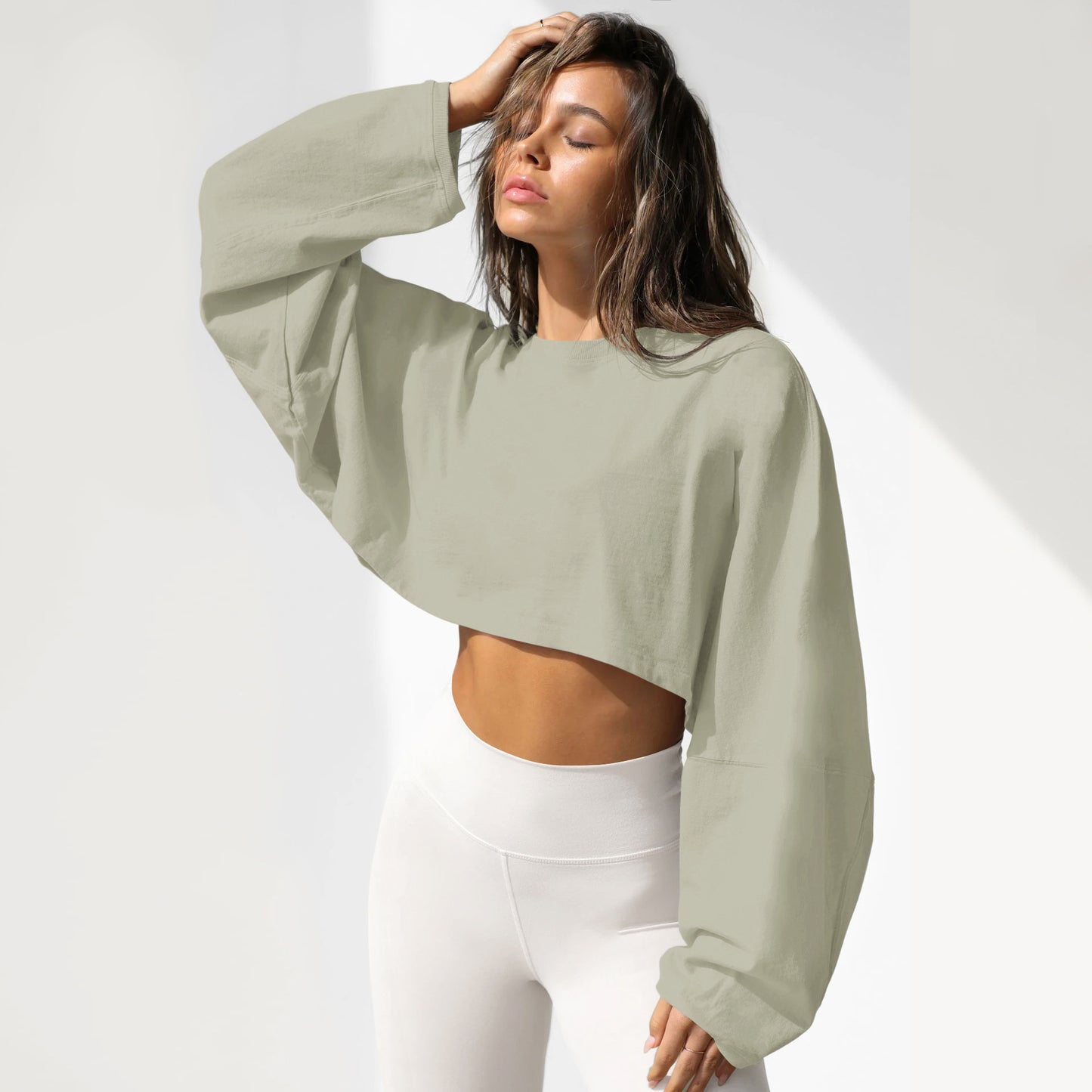 Women's SEXY HOT BUY 🔥 Mid-riff Cut Round Neck Sweatshirt -  Popular Sporty Fall Fashion, Grab 2 Colors at this Price while Supplies Last ! 🏃‍♂️🛍