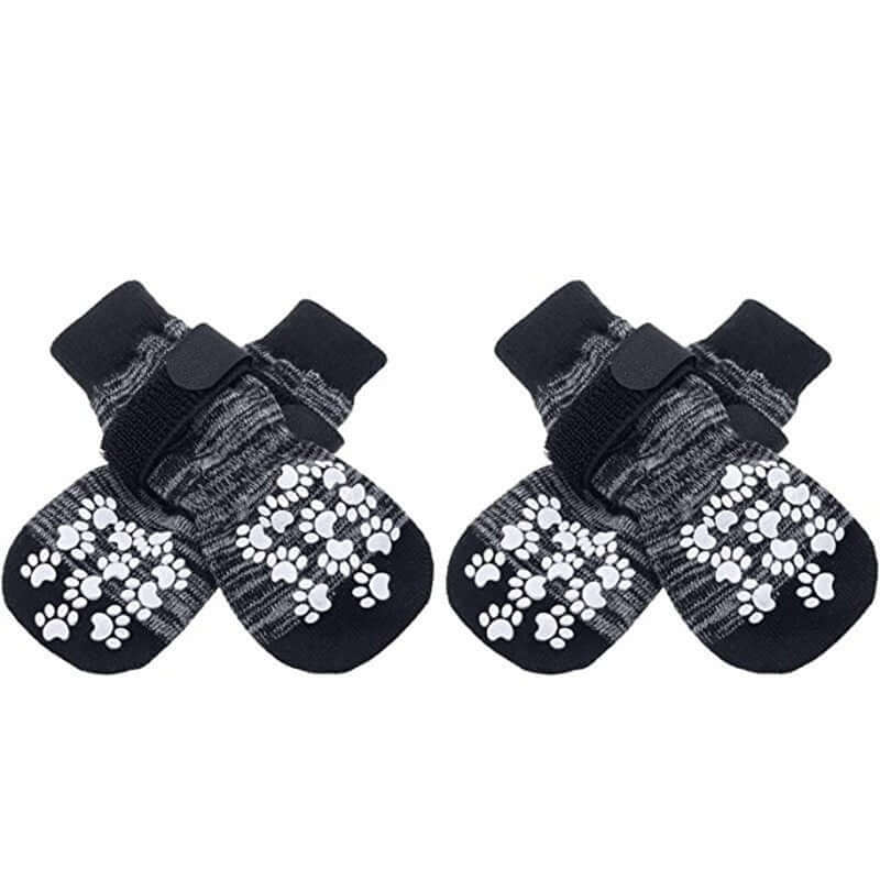 Fun Pet Socks 🧦 🐾 Warm Paw Covers for Dog - Outdoor Anti-Slip Grip and Waterproof 4 Pack