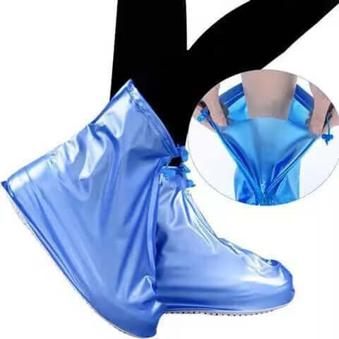 Waterproof PVC Shoe Covers with Zipper - Thickened Low Calf Stay-Dry Covers in 4 Color Options 🌈