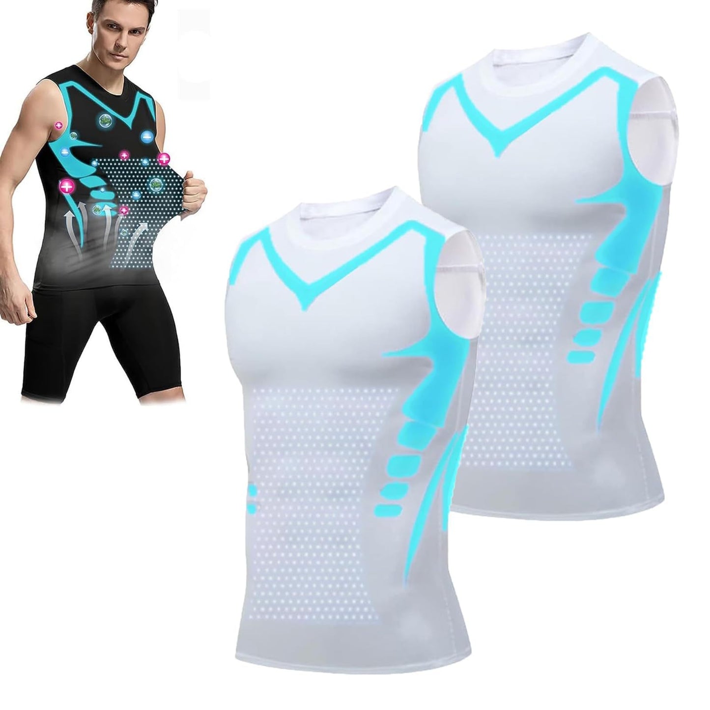 Quick-dry Men's Fitted Sports & Fitness Vest 💪 Sleeveless Elastic Breathable Moisture-wicking