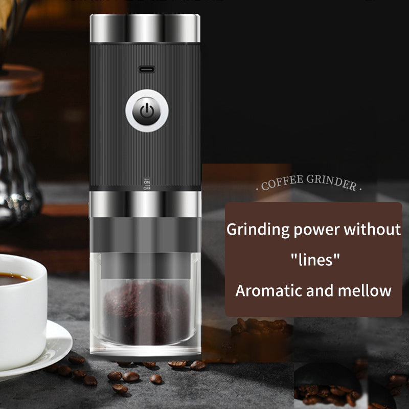 Sleek Hip Design Coffee Bean Grinder ☕️ Portable Electric USB Rechargeable Low Noise Grind 🔇