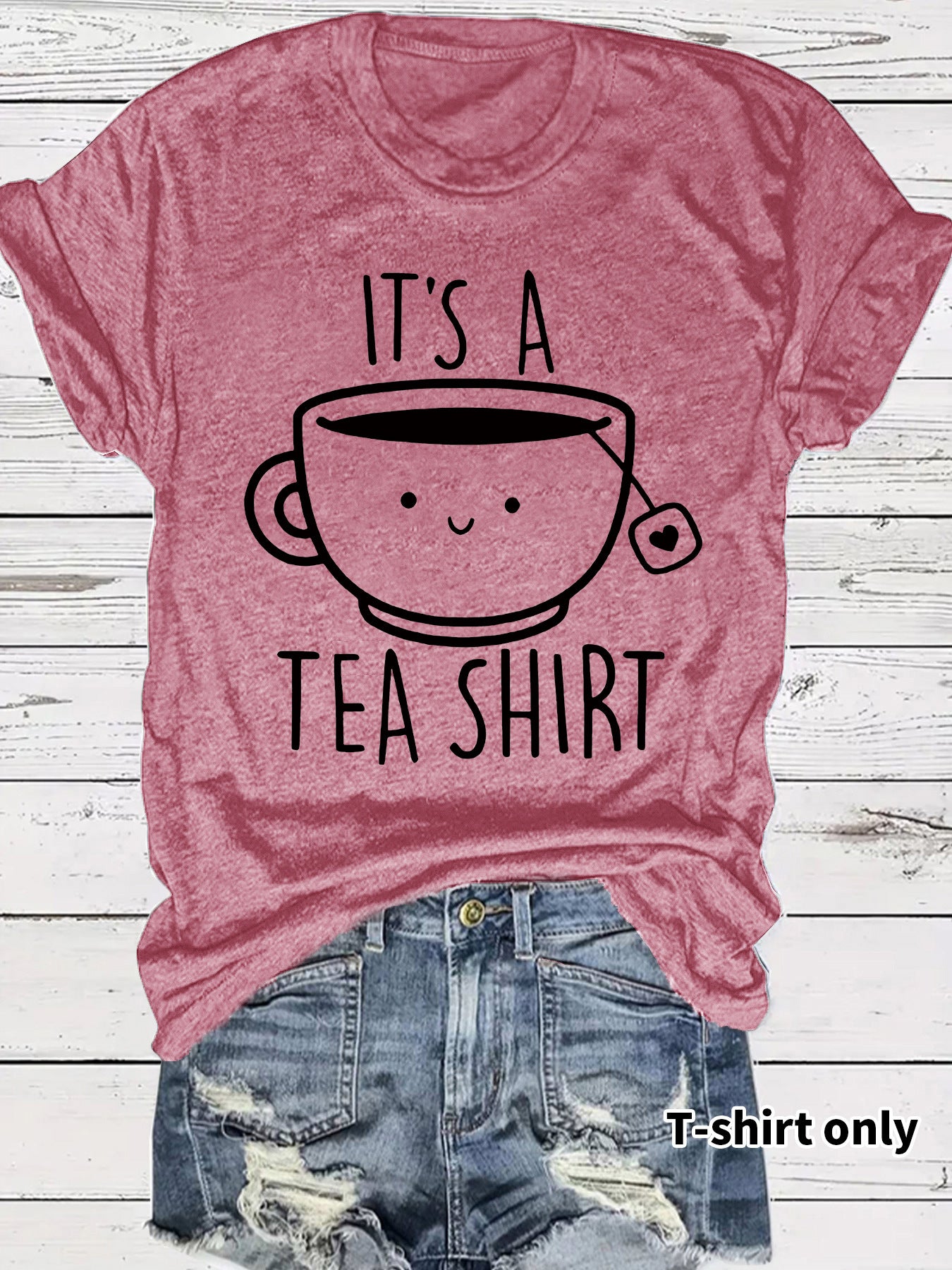 Humorous Printed 'TEA' Shirt - Grab Cool Comfort in Dazzling Colors ! 🫖🌈