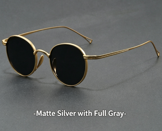 Unisex Vintage Celebrity Round Sunglasses - Full Rim Enhanced Vision UV 400 Sun Protection 😎