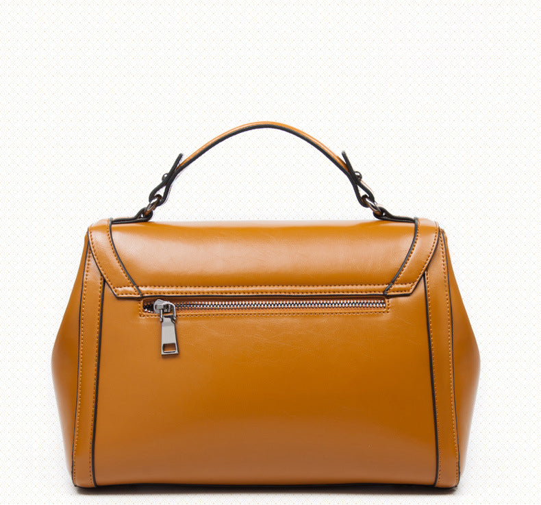 Women's Chic GENUINE LEATHER Handbag 👜 High Quality Cowhide with Large Storage Capacity