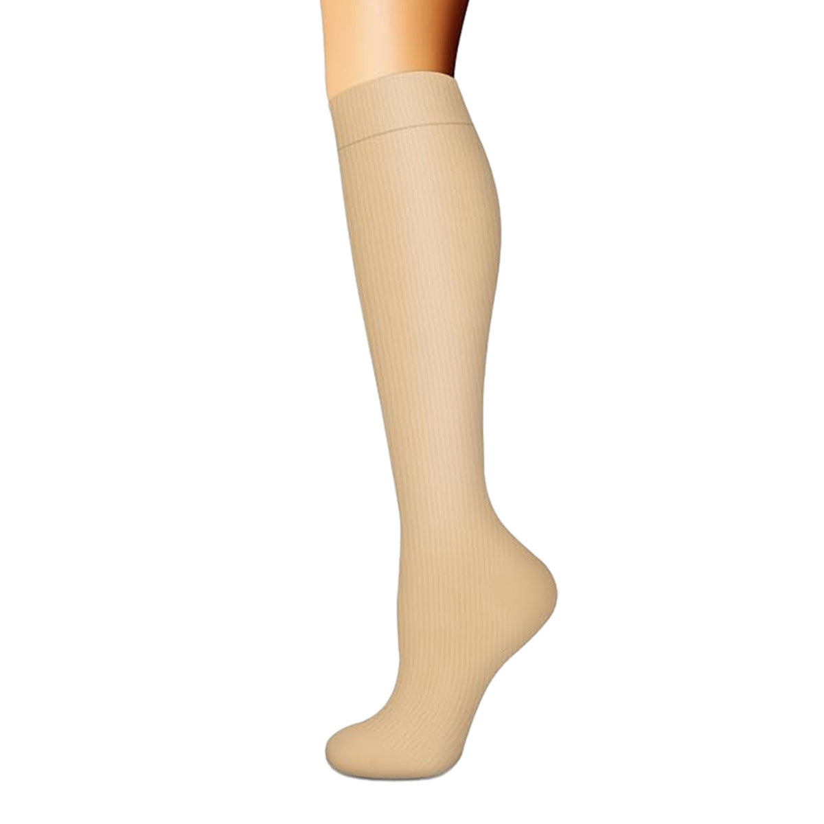 Women's Calf Length Compression Sports Socks - Anti-Slip, Sweat-absorbent, Solid & Polka Dots