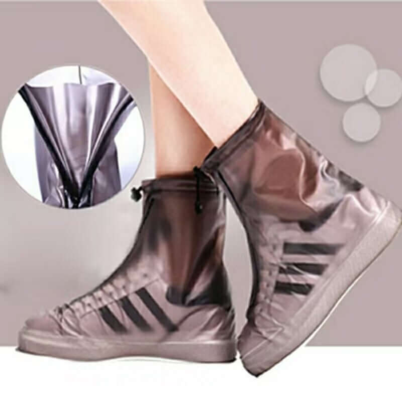 Waterproof PVC Shoe Covers with Zipper - Thickened Low Calf Stay-Dry Covers in 4 Color Options 🌈