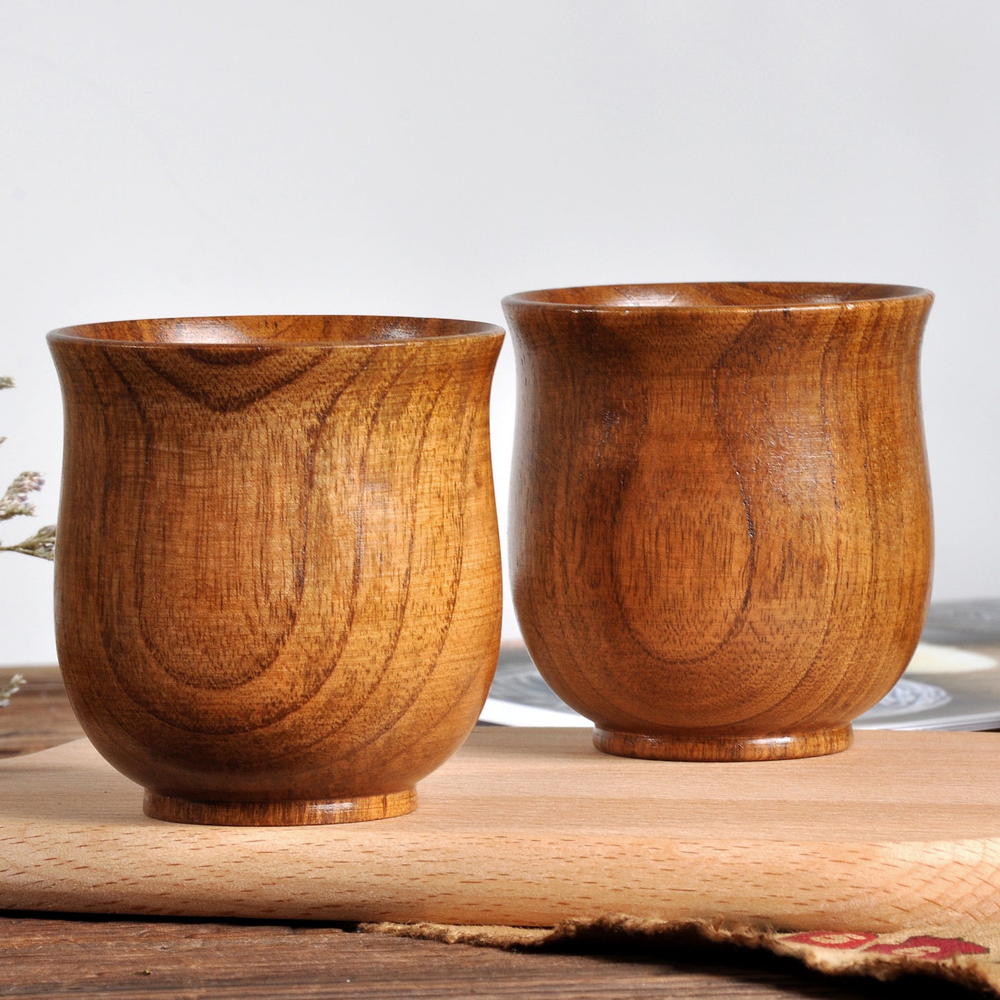 Natural Appeal Sour Jujube Wood Cup -  Ceremonial Tea Cup in Handmade Natural Wood Grain 🫖☕️
