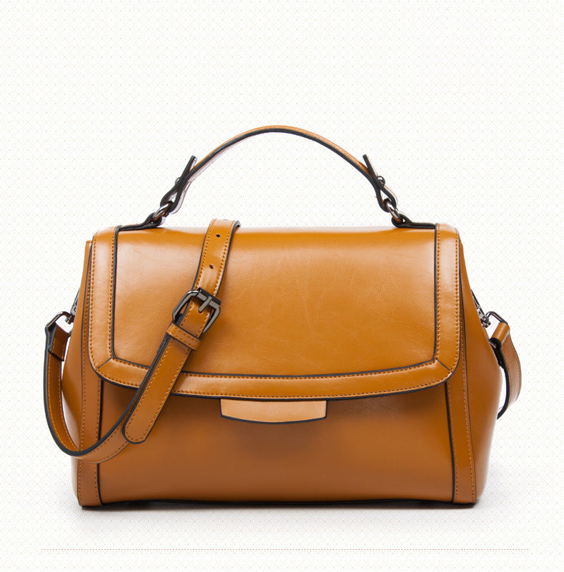 Women's Chic GENUINE LEATHER Handbag 👜 High Quality Cowhide with Large Storage Capacity