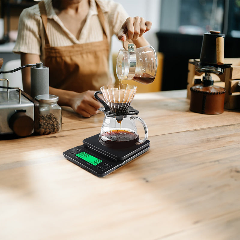 Digital Kitchen Coffee Scale - High Precision LCD - 3kg Capacity, 0.1g Precision, Tare Weight + Timer ⏰️