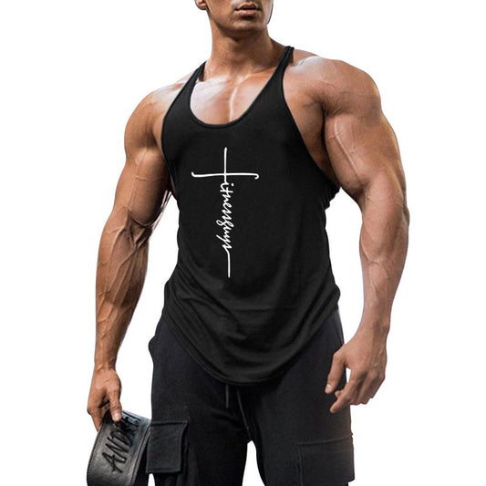 Popular Men's Pure Cotton Bodybuilding and Fitness Vest with Thin Shoulder Strap 💪🏋‍♀️