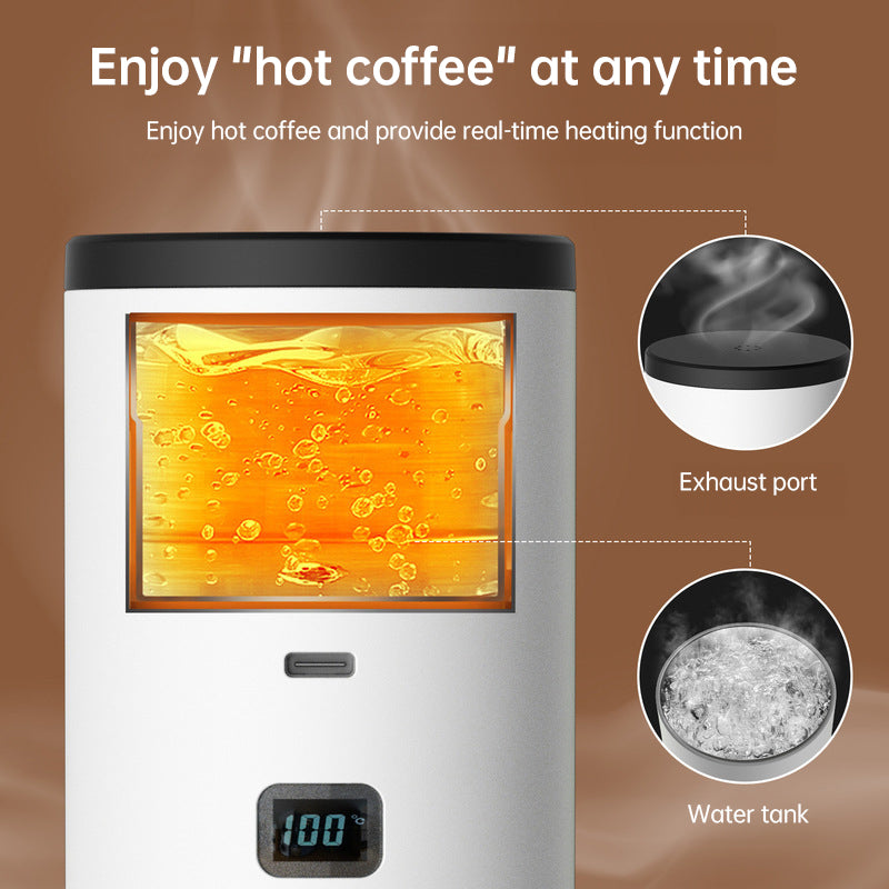 Portable Charging Wireless 3-in-1 Espresso Maker Kit - Stainless Steel 7800mAh, Car/Work/Home/Camping