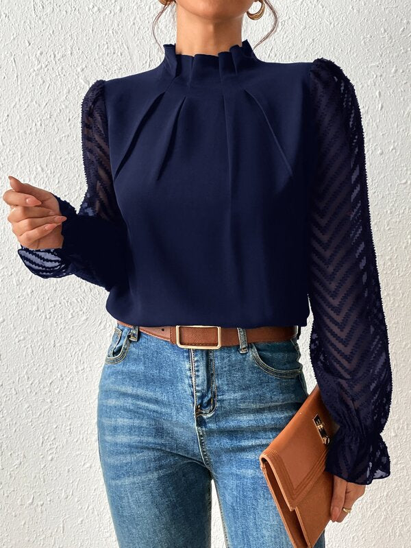 Women's Stunning New Autumn & Winter Long Sleeve Top with Beautiful Sleeve Design, Great Autumn Colors ! 🍁