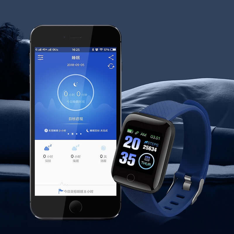 D20 Unisex Waterproof Sport Smartwatch - Large Readable Display - Bluetooth, Heart Rate, Blood Pressure Monitor + More