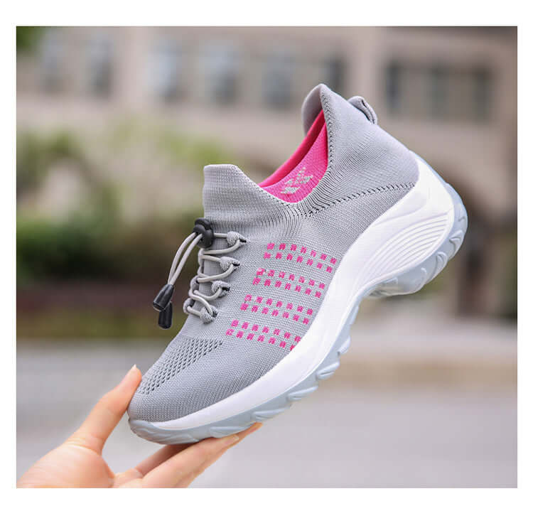 Unisex Trendy Mesh Knit Sneakers - Breathable Athletic Shoes in Snazzy Colors 🌈