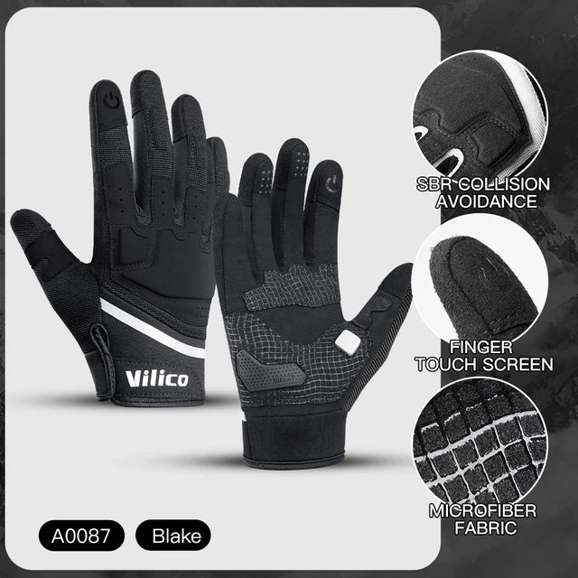 Outdoor Sports & Motorcycle Gloves 🧤 Durable, Warm, Anti-Slip & Shock-absorbing + Touch Screen Sensitivity