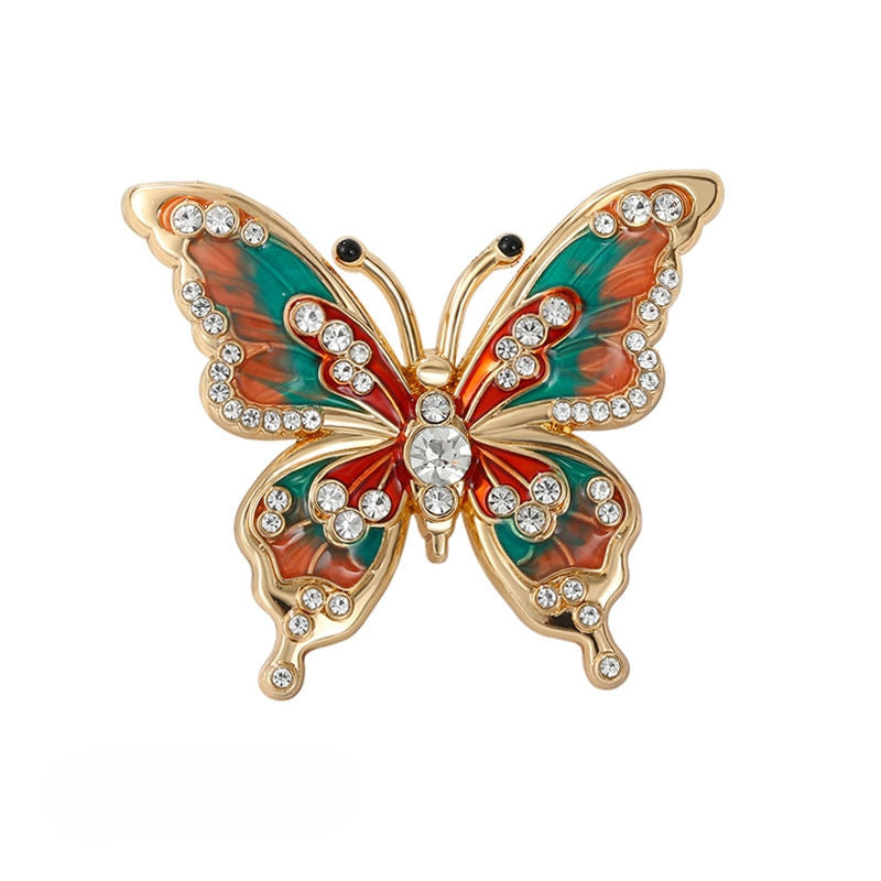 Women's Gorgeous Enamel Painted Butterfly Brooch 🦋 Elegant Accessory for Any Outfit !