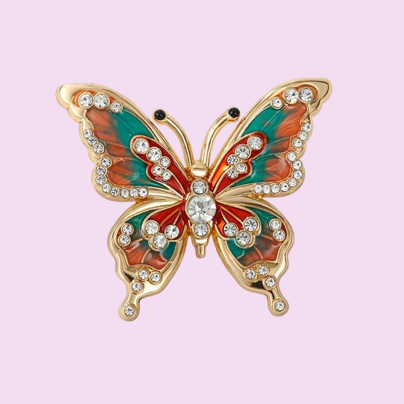 Women's Gorgeous Enamel Painted Butterfly Brooch 🦋 Elegant Accessory for Any Outfit !