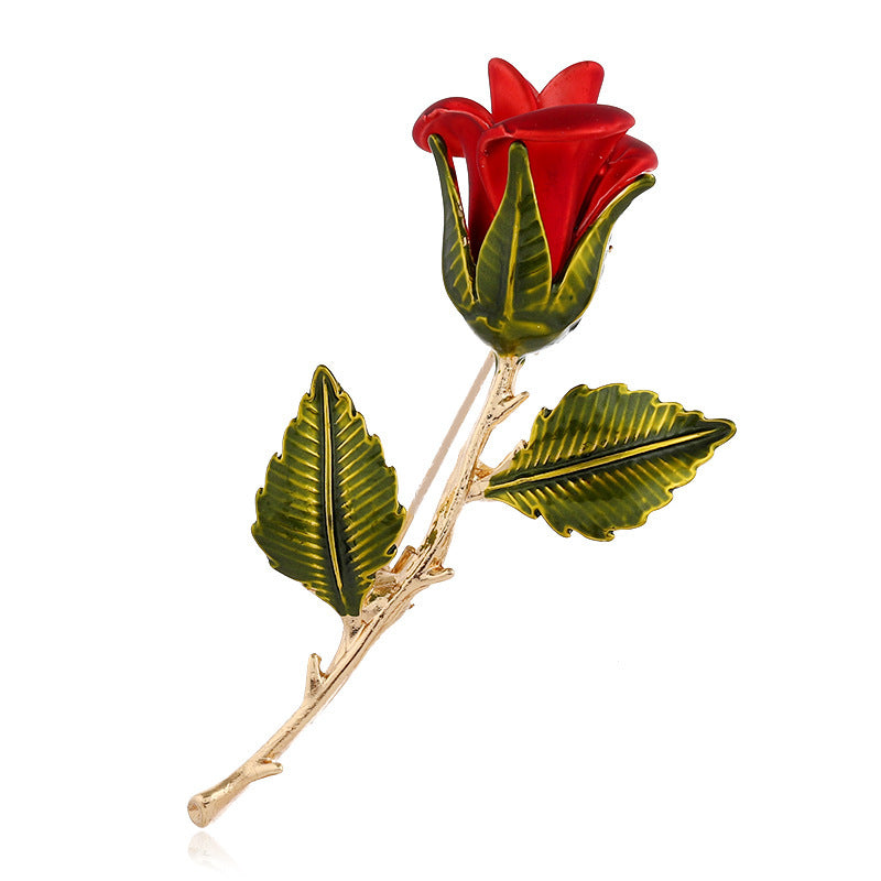 Beautiful Artistic Brooch - Vintage Alloy Pin, Simple Versatile Flower Lapel Accessory 🌹