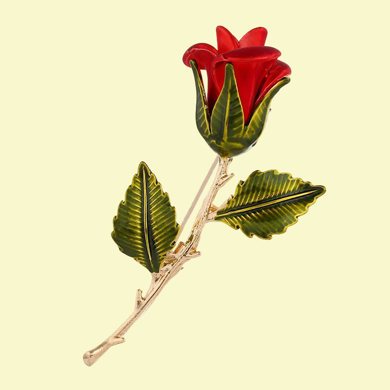 Beautiful Artistic Brooch - Vintage Alloy Pin, Simple Versatile Flower Lapel Accessory 🌹