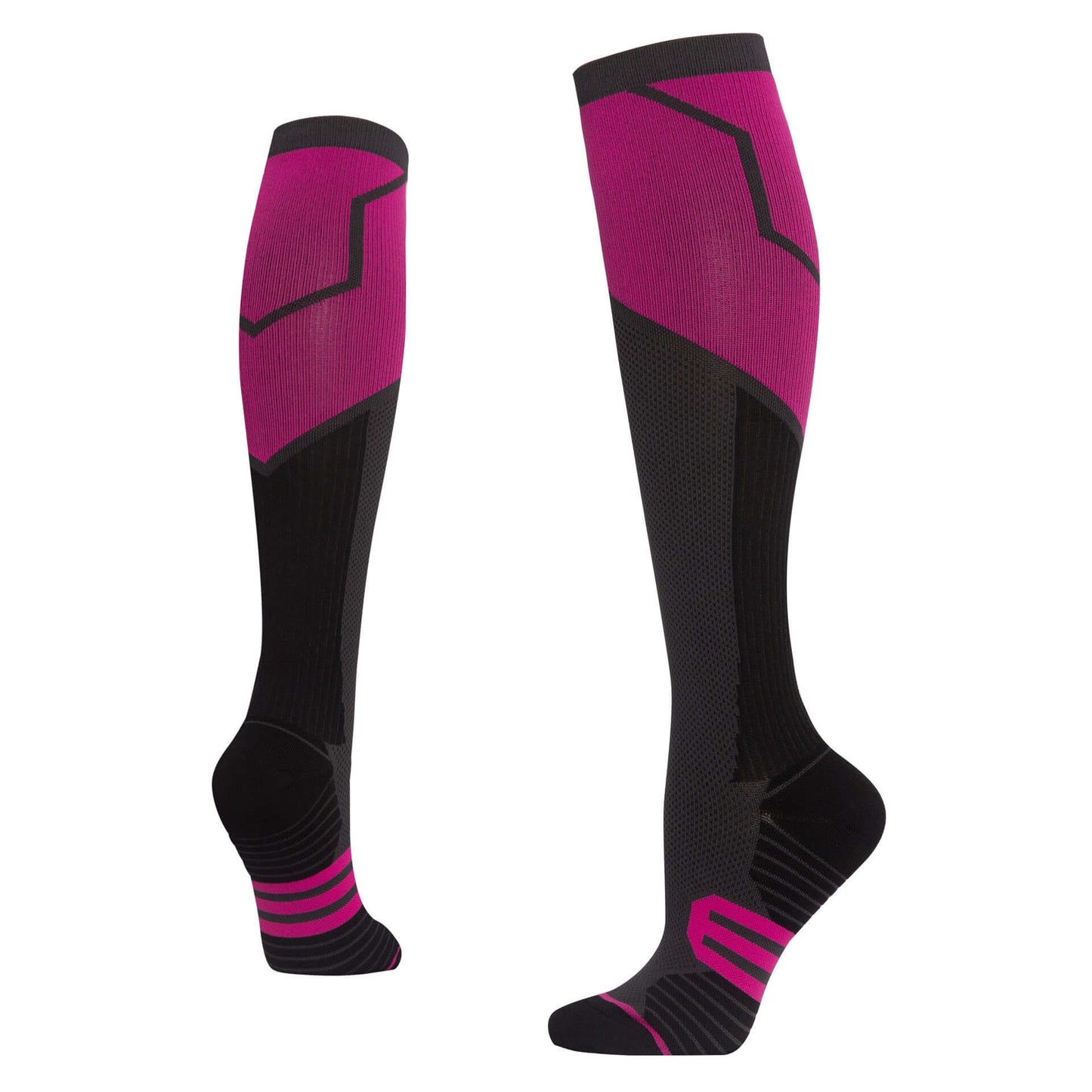Athletic Over the Calf Sports Pressure Socks - Anti-Slip, Sweat Absorbing & Anti-friction