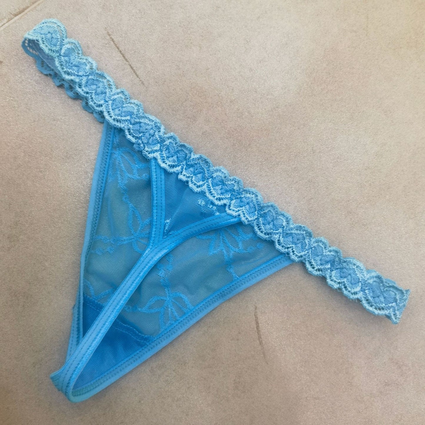 Women's Colorful Sexy DIY Metal Rhinestone Letter Thong - Provocative and Playful Lace Panties 🌈