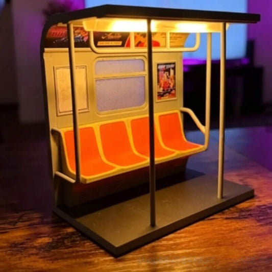 Giftable Cool Vibes Retro Subway Train Lamp 😎💝  Vintage Decor Metro Style Table Lamp with Warm LED