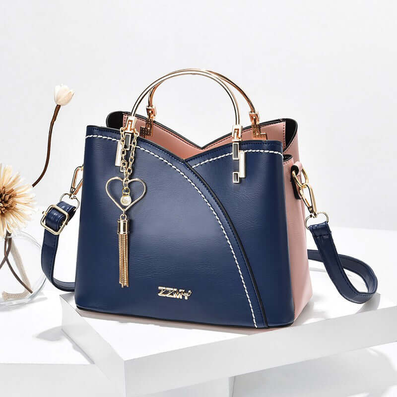 Women's Trendy Handbag - Chic Style Color Block Large Capacity Shoulder Crossbody Bag 👜