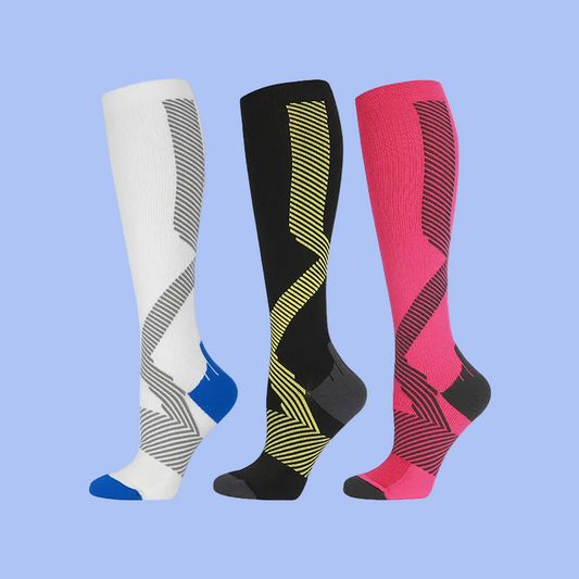 High-Calf Unisex Sports Pressure Socks โฝ๏ธ ๐งฆ Choose from Four Colorful Fun Patterned Designs