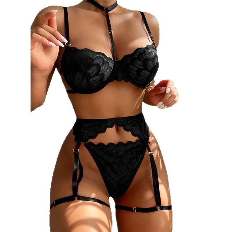 Provocative Sexy Lingerie 3pc. SET - Giftable Seductive Lace Favorite in Hot Red or Black 💝