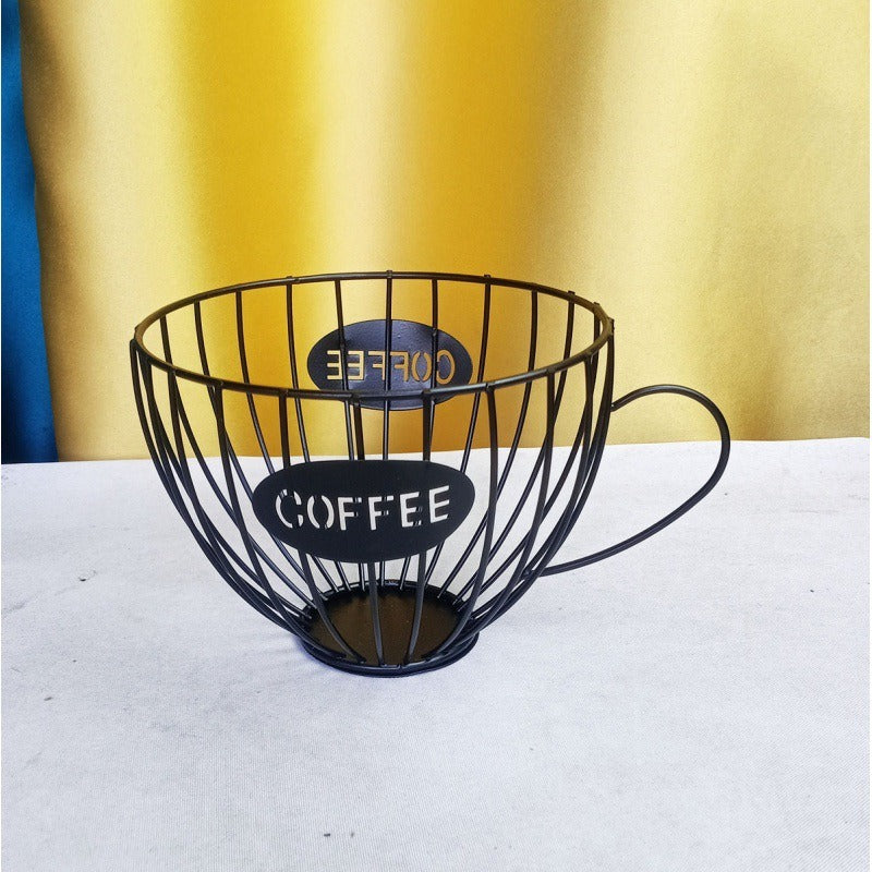 Chic Decorative Cofffee Espresso Capsule Pod & Tea Bag Holder - Striking Steel Kitchen Decor ☕️ 🆒️