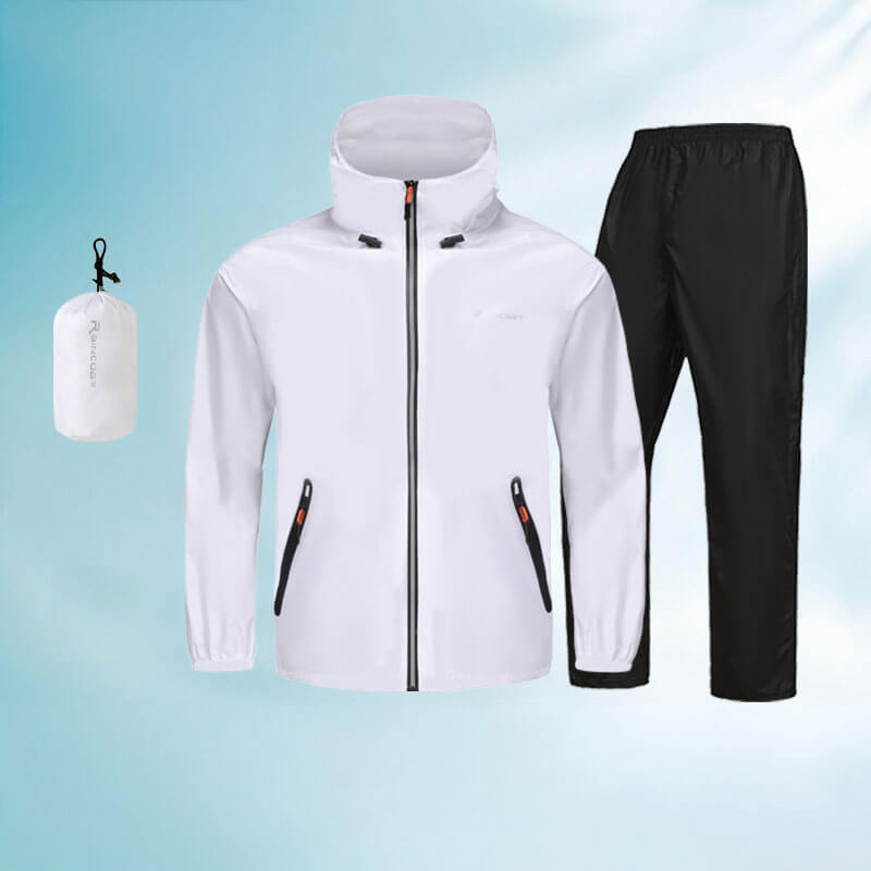 Smart Design Unisex Rain Suit - Excellent Stay-Dry Protection - Lightweight Waterproof Jacket & Pants SET
