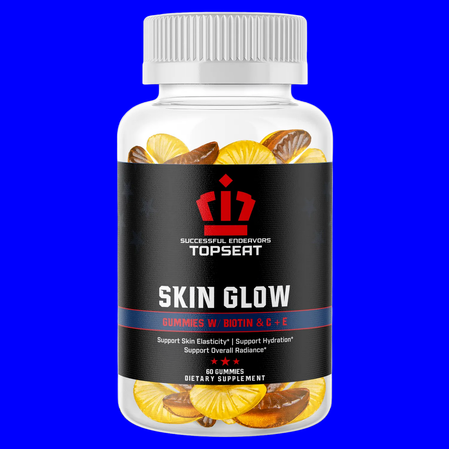 Topseat Skin Glow Gummies w/ Biotin + C + E