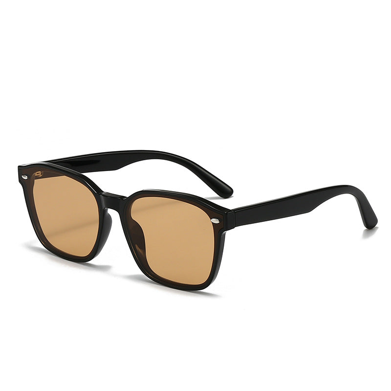 Chic Unisex Square Sunglasses - High Definition Nylon Lens in Classic Black or Brown 😎