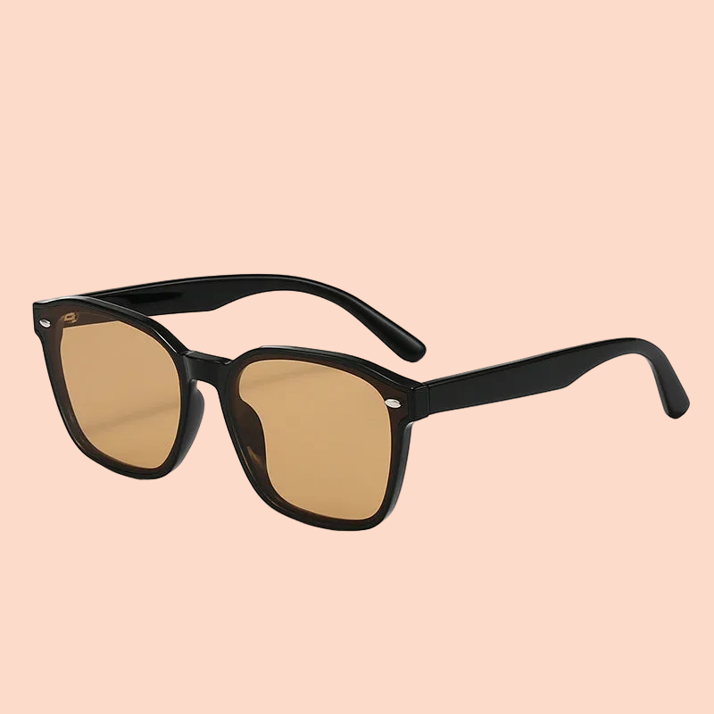 Chic Unisex Square Sunglasses - High Definition Nylon Lens in Classic Black or Brown 😎