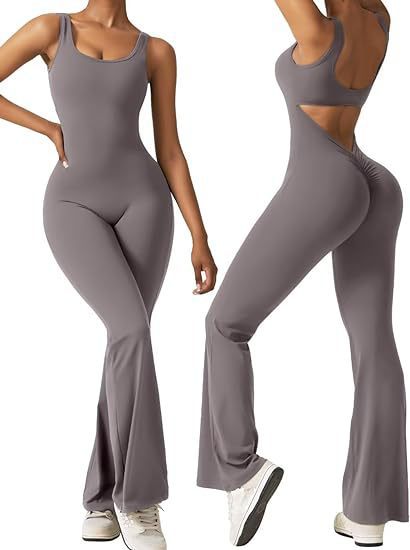 Women's Popular Sexy Yoga Flared Jumpsuit - Backless Vest Tight Fitting, Hip Lifting Sports Apparel 🧘♀️