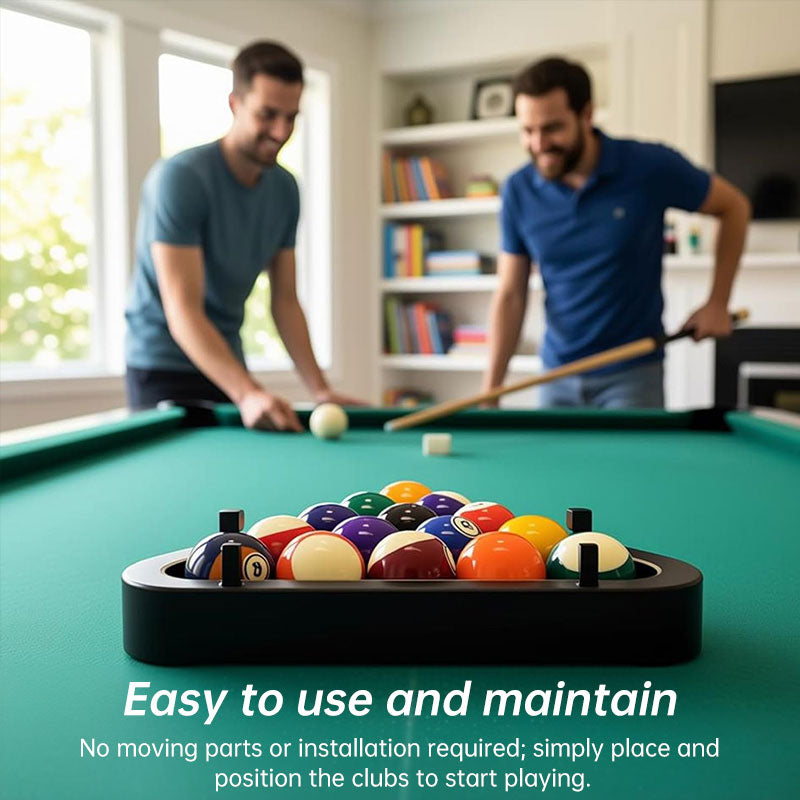 Professional Billiard Ball Rack - Tournament-Quality with Zero-Gap Precision Solid Wood 8-Ball & 9-Ball Pool Rack