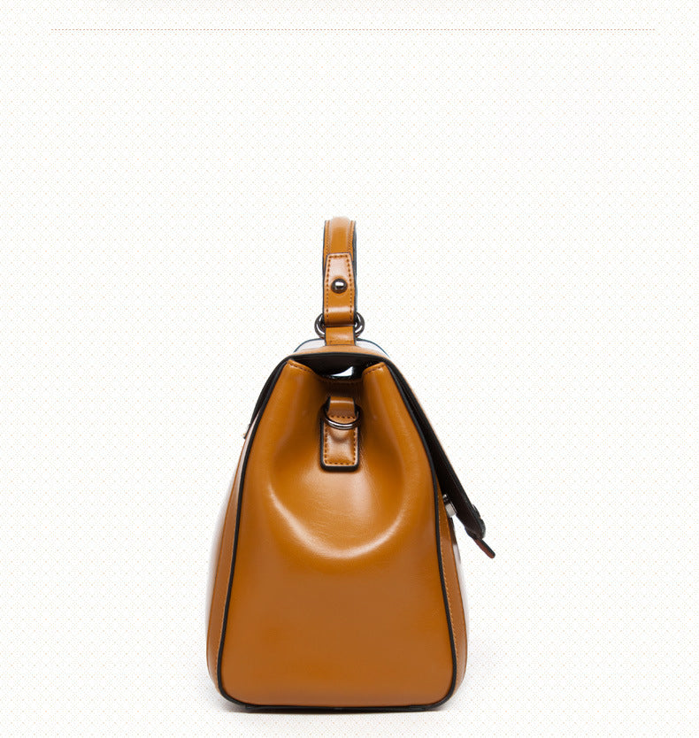 Women's Chic GENUINE LEATHER Handbag 👜 High Quality Cowhide with Large Storage Capacity