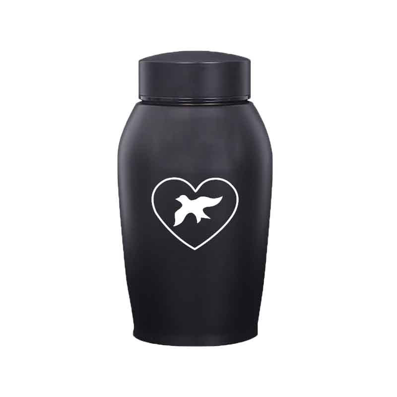 Durable Stainless Steel Pet Memorial Urn 🐾 Black Portable & Moisture-Proof Ash Keepsake Designed for Small Pets