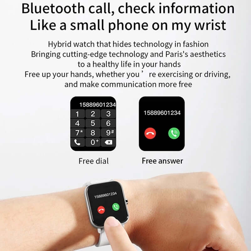 Endless Features Bluetooth Calling Smart Watch - Full Touch Bracelet All Fitness Features + Calling & Social Media 🤓