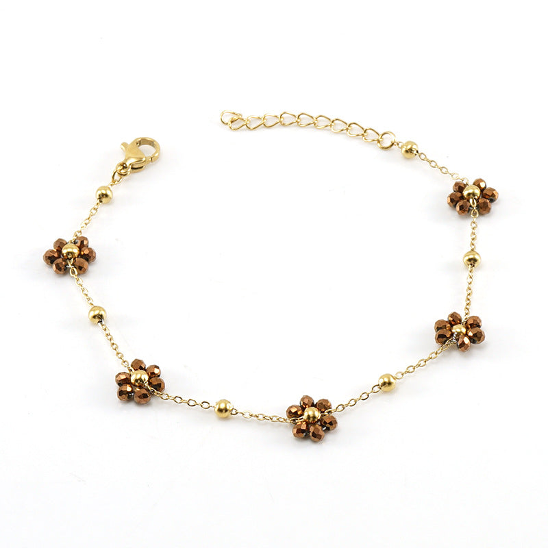 Gorgeous Floral Stainless Steel Necklaces & Bracelets 🌸 Buy Individually or Create a SET ! - 15 Beautiful Color Combination Options