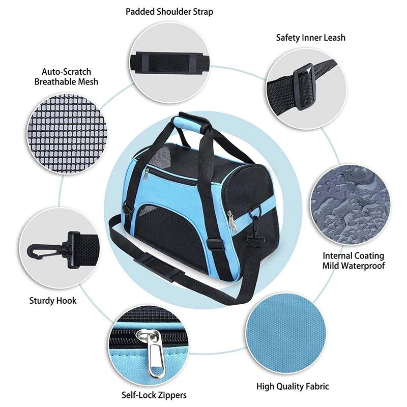Smart Expandable Breathable Mesh Pet Carrier Travel Bag