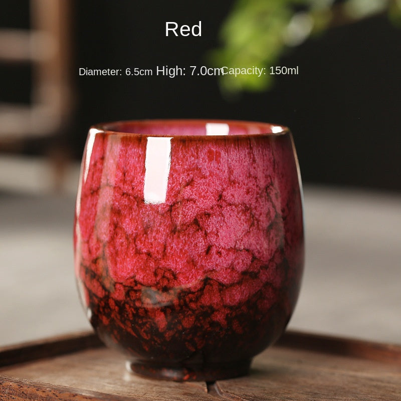 Gorgeous Ceramic Kung Fu Tea Cup 150ml. - Single Serve Cup, Tenmoku Jian Zhan, Yohen Master Tea Cup/Bowl