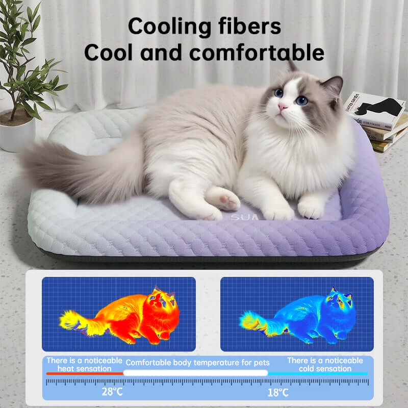 Cooling PET Pad for Summer – Breathable Cold‑Silk Ice Mat, Gentle on Skin, Gradient Colors 🦮🐈‍⬛️
