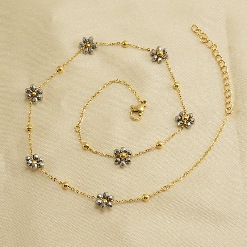 Gorgeous Floral Stainless Steel Necklaces & Bracelets 🌸 Buy Individually or Create a SET ! - 15 Beautiful Color Combination Options