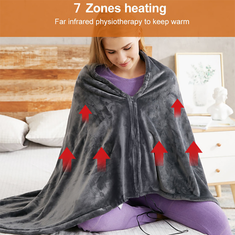 Warm & Cozy USB Heating Blanket - Coral Fleece Electric Zipper Blanket with Three Heat Temperature Settings ♨️