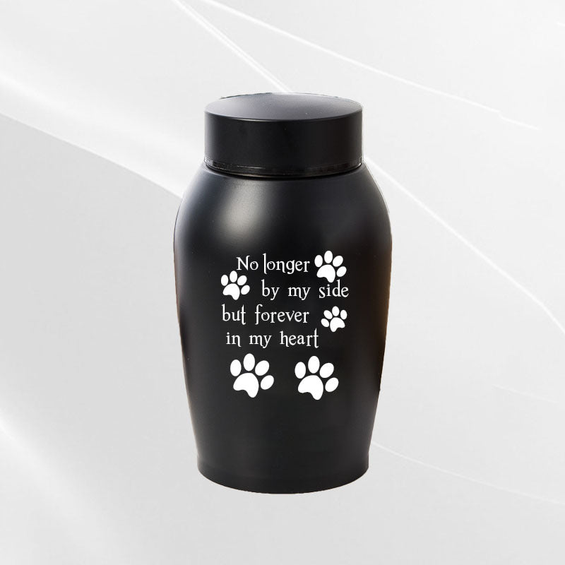 Durable Stainless Steel Pet Memorial Urn 🐾 Black Portable & Moisture-Proof Ash Keepsake Designed for Small Pets